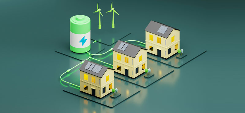 Ilustración representativa de el funcionamiento de una instalación eléctrica residencial